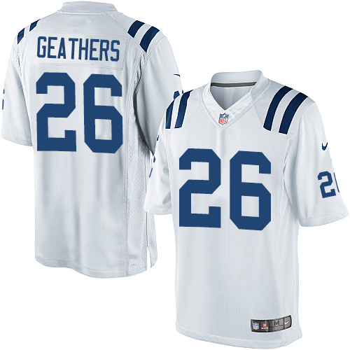 Men's Limited Clayton Geathers Nike Jersey White Road - #26 NFL Indianapolis Colts